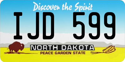 ND license plate IJD599