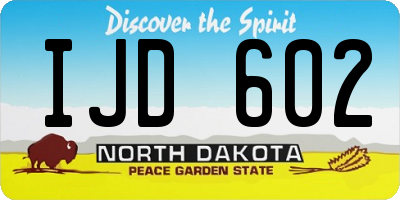 ND license plate IJD602