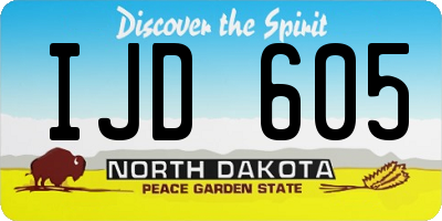 ND license plate IJD605