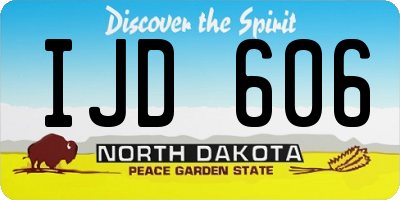 ND license plate IJD606