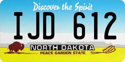 ND license plate IJD612