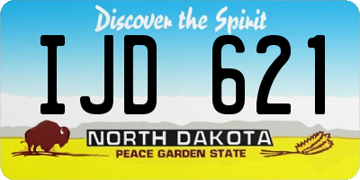 ND license plate IJD621