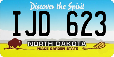 ND license plate IJD623