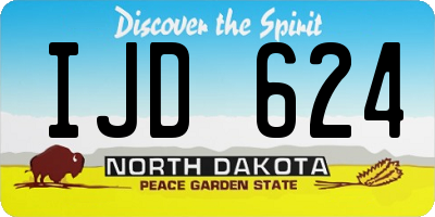 ND license plate IJD624