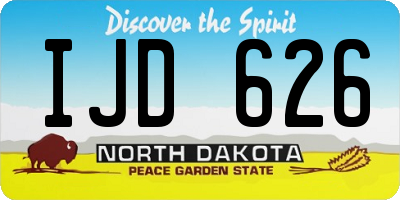 ND license plate IJD626
