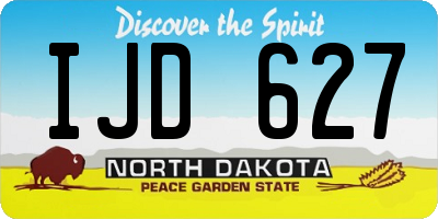 ND license plate IJD627