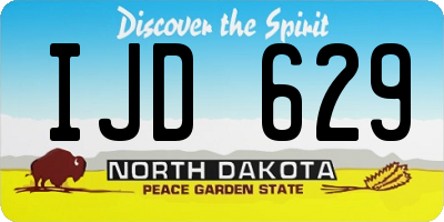 ND license plate IJD629