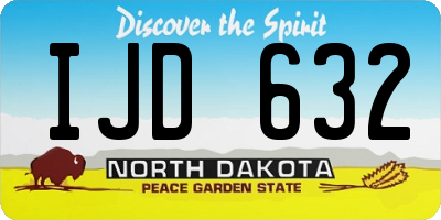 ND license plate IJD632