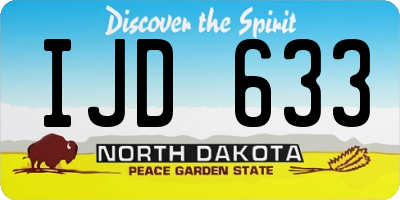 ND license plate IJD633