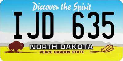 ND license plate IJD635