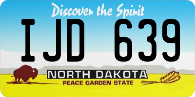 ND license plate IJD639