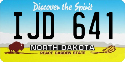 ND license plate IJD641