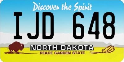 ND license plate IJD648