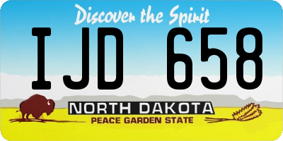 ND license plate IJD658