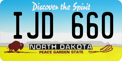 ND license plate IJD660