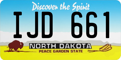 ND license plate IJD661