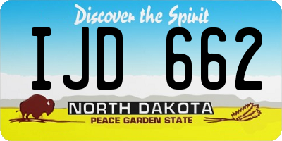 ND license plate IJD662