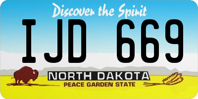 ND license plate IJD669