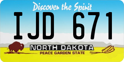ND license plate IJD671