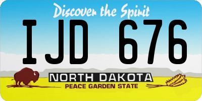 ND license plate IJD676