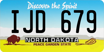 ND license plate IJD679