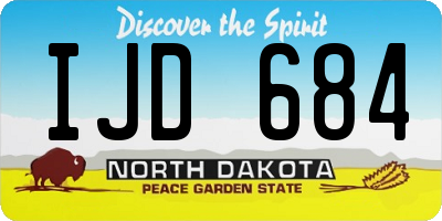 ND license plate IJD684