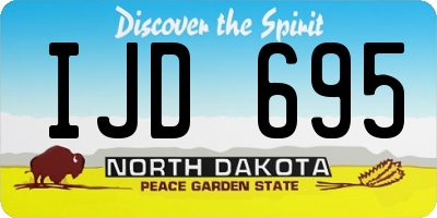 ND license plate IJD695