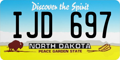 ND license plate IJD697