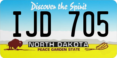 ND license plate IJD705