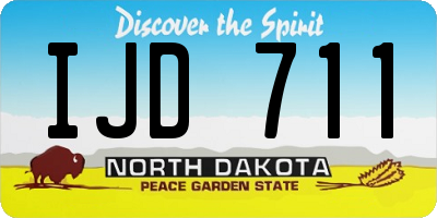ND license plate IJD711