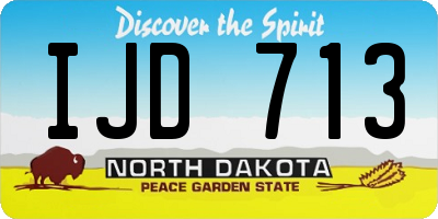 ND license plate IJD713