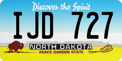 ND license plate IJD727