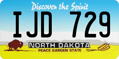 ND license plate IJD729