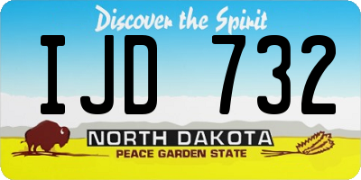 ND license plate IJD732
