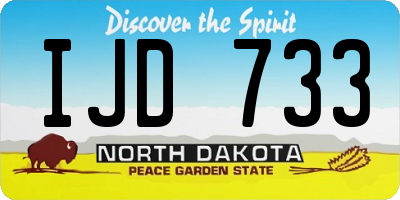 ND license plate IJD733