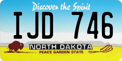 ND license plate IJD746