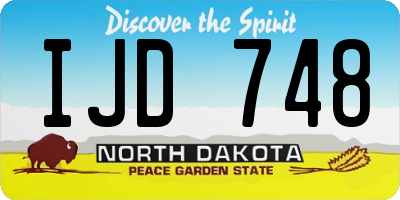ND license plate IJD748