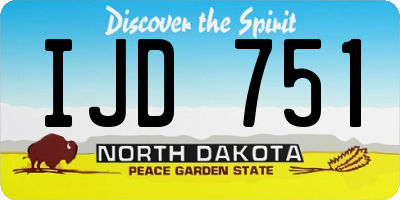 ND license plate IJD751