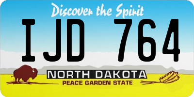 ND license plate IJD764