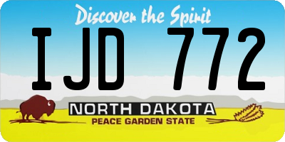 ND license plate IJD772