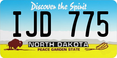 ND license plate IJD775