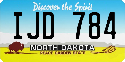 ND license plate IJD784