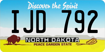 ND license plate IJD792