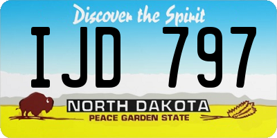 ND license plate IJD797