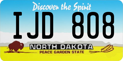 ND license plate IJD808