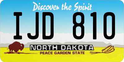 ND license plate IJD810