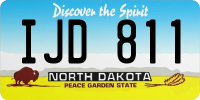 ND license plate IJD811
