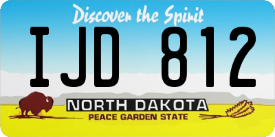 ND license plate IJD812