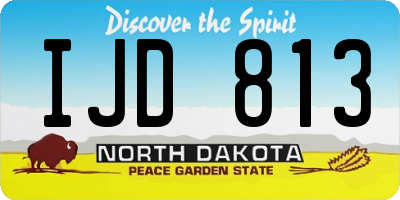 ND license plate IJD813