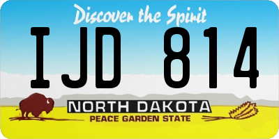 ND license plate IJD814